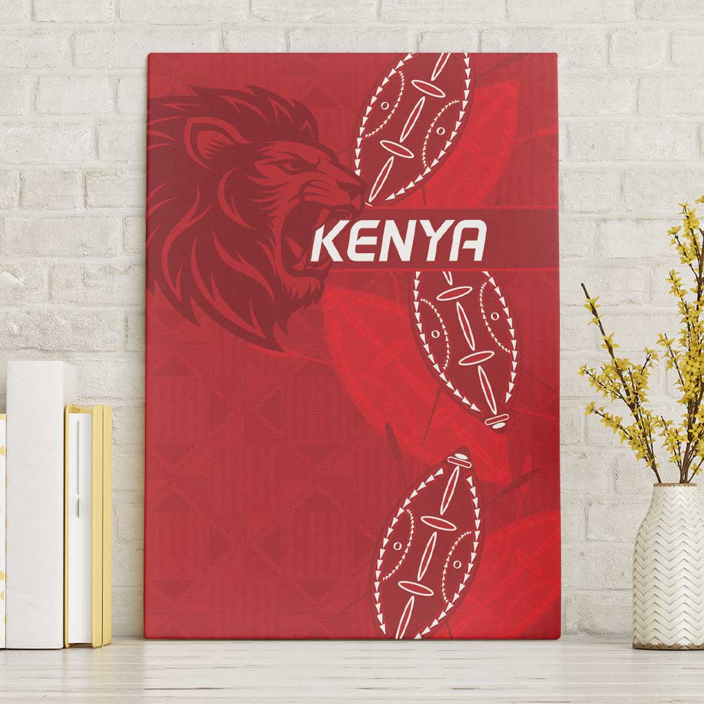 Kenya Rugby Canvas Wall Art Go Champions Simbas - Red Color