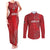 Kenya Rugby Custom Couples Matching Tank Maxi Dress and Long Sleeve Button Shirt Go Champions Simbas - Red Color