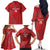 Kenya Rugby Custom Family Matching Off The Shoulder Long Sleeve Dress and Hawaiian Shirt Go Champions Simbas - Red Color