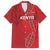 Kenya Rugby Custom Family Matching Off The Shoulder Long Sleeve Dress and Hawaiian Shirt Go Champions Simbas - Red Color