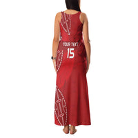 Kenya Rugby Custom Family Matching Tank Maxi Dress and Hawaiian Shirt Go Champions Simbas - Red Color