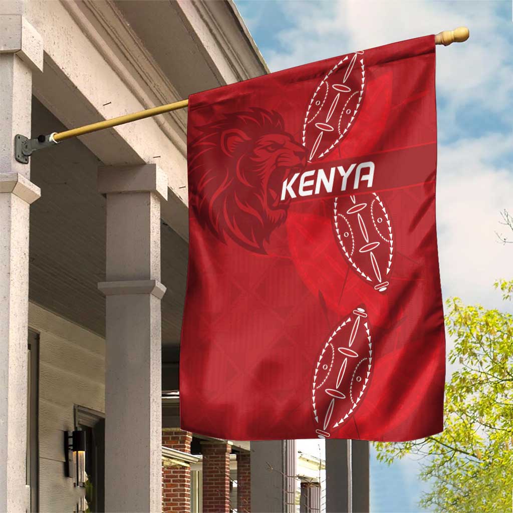 Kenya Rugby Garden Flag Go Champions Simbas - Red Color