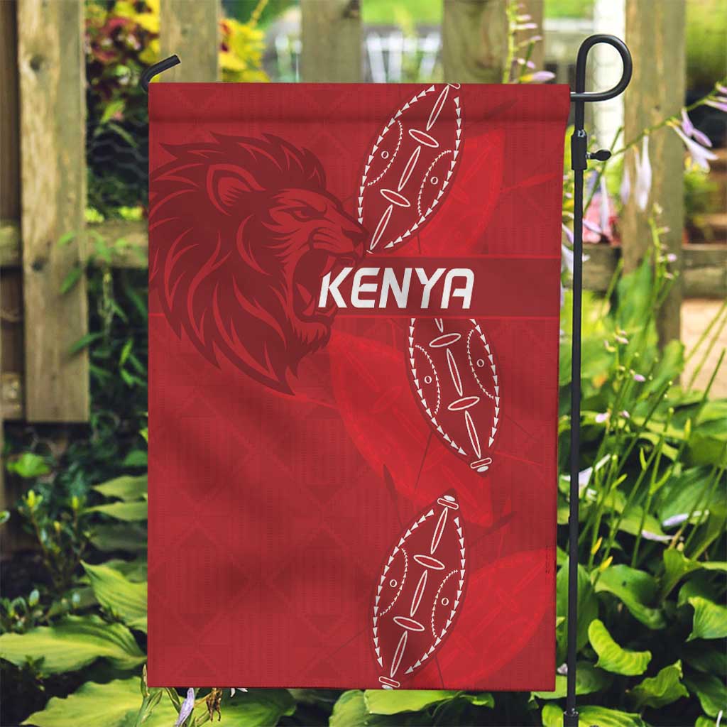 Kenya Rugby Garden Flag Go Champions Simbas - Red Color