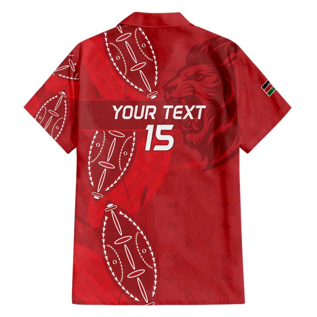 Kenya Rugby Custom Hawaiian Shirt Go Champions Simbas - Red Color