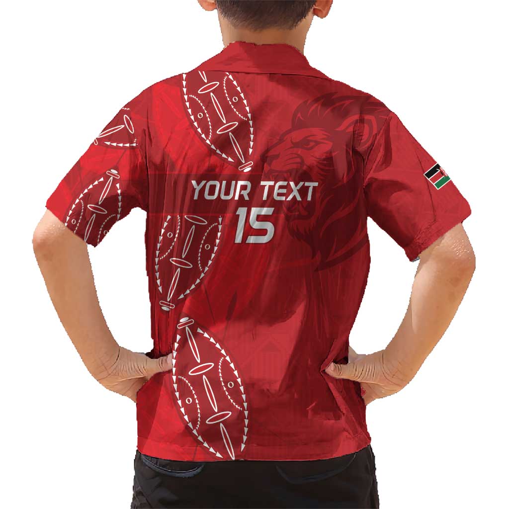 Kenya Rugby Custom Hawaiian Shirt Go Champions Simbas - Red Color