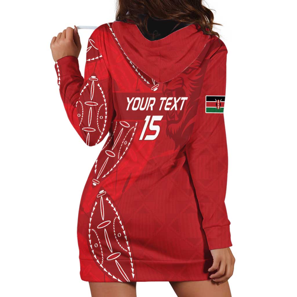 Kenya Rugby Custom Hoodie Dress Go Champions Simbas - Red Color