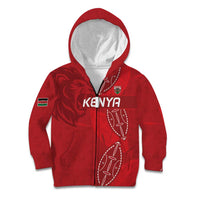 Kenya Rugby Custom Kid Hoodie Go Champions Simbas - Red Color