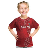 Kenya Rugby Custom Kid T Shirt Go Champions Simbas - Red Color