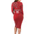 Kenya Rugby Custom Long Sleeve Bodycon Dress Go Champions Simbas - Red Color