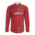 Kenya Rugby Custom Long Sleeve Button Shirt Go Champions Simbas - Red Color