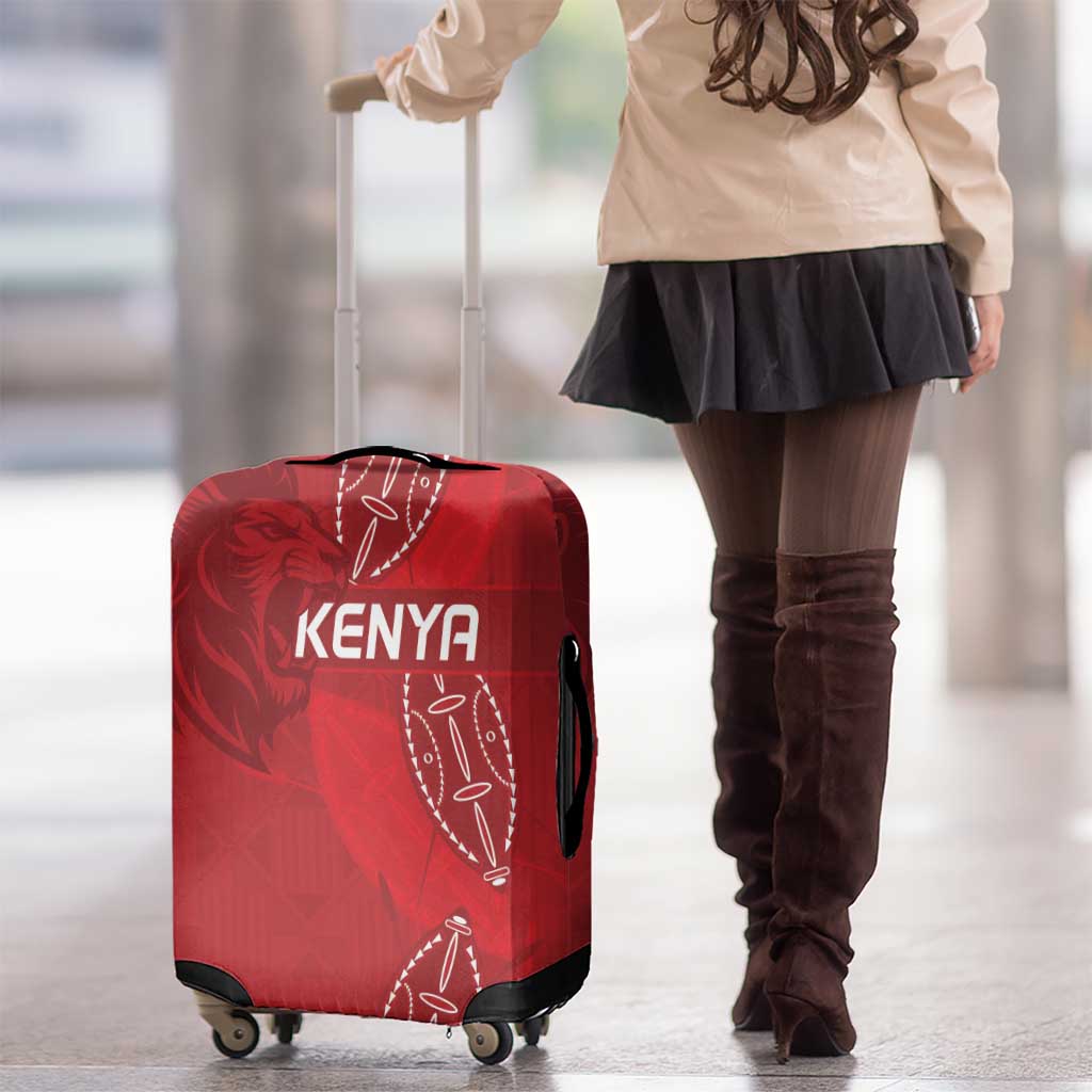 Kenya Rugby Luggage Cover Go Champions Simbas - Red Color