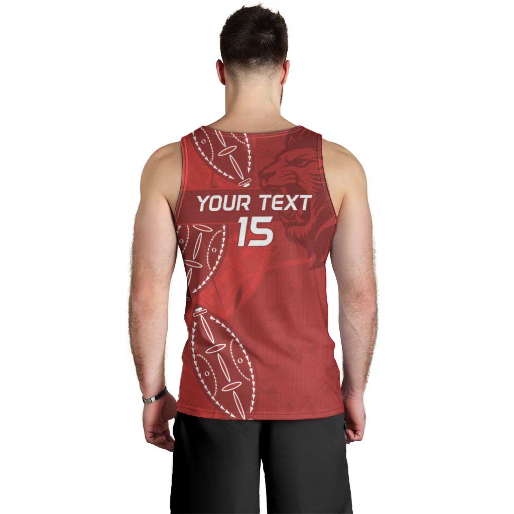 Kenya Rugby Custom Men Tank Top Go Champions Simbas - Red Color