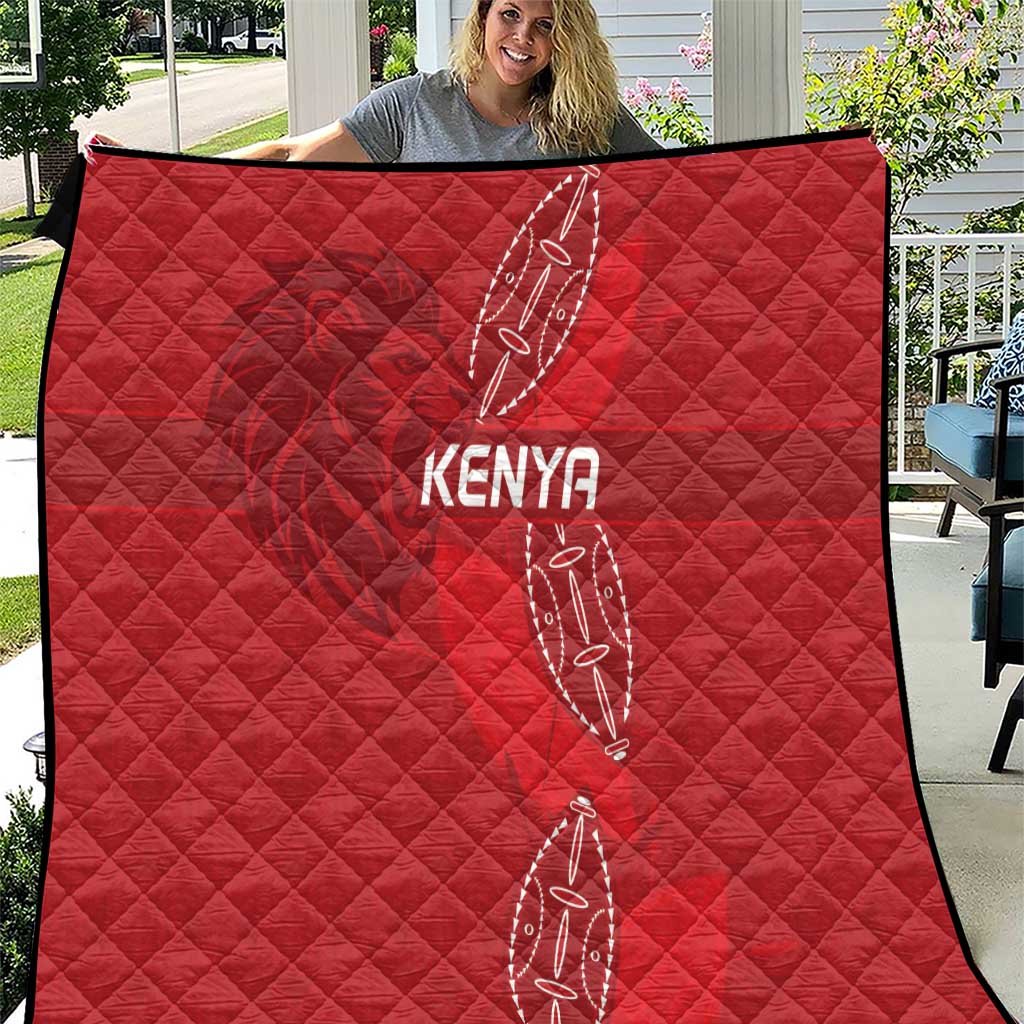 Kenya Rugby Quilt Go Champions Simbas - Red Color