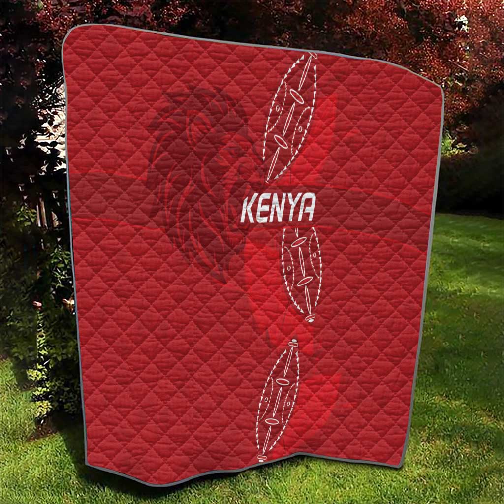 Kenya Rugby Quilt Go Champions Simbas - Red Color