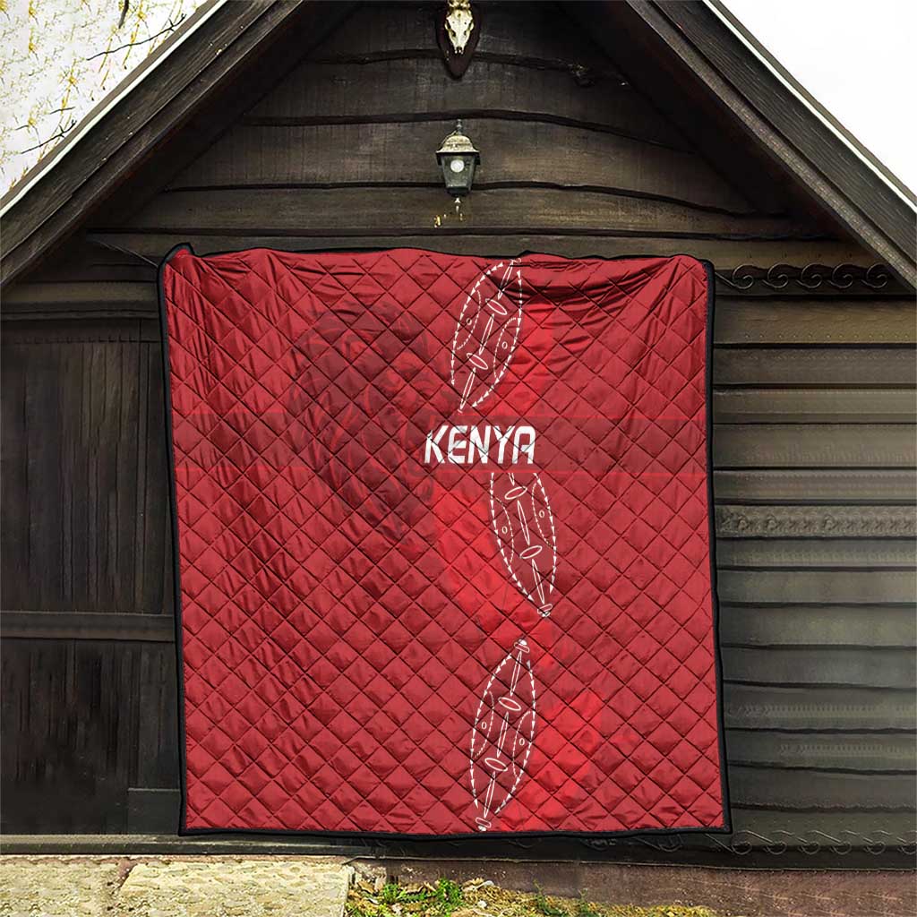 Kenya Rugby Quilt Go Champions Simbas - Red Color