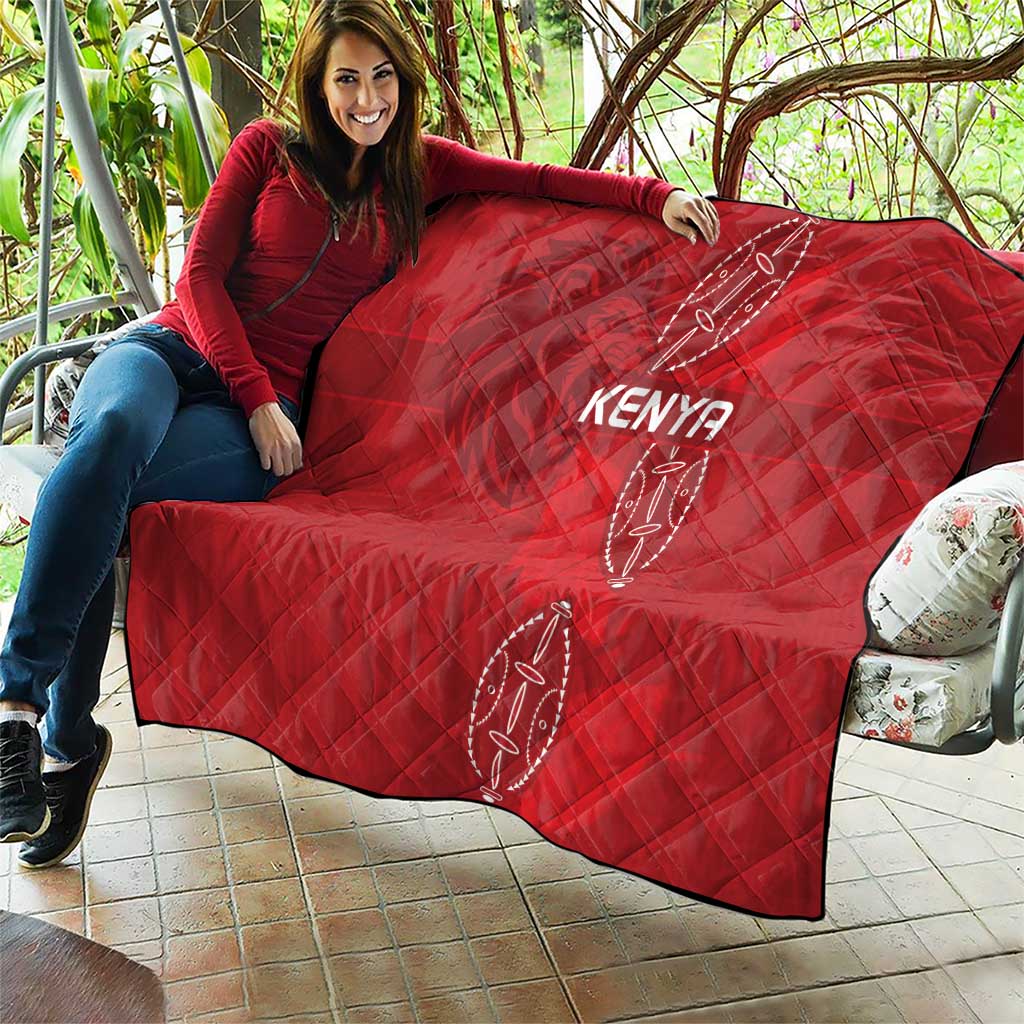 Kenya Rugby Quilt Go Champions Simbas - Red Color