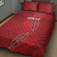 Kenya Rugby Quilt Bed Set Go Champions Simbas - Red Color