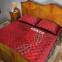 Kenya Rugby Quilt Bed Set Go Champions Simbas - Red Color