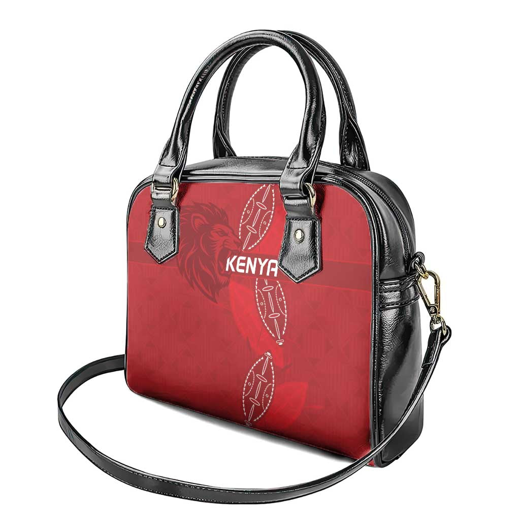 Kenya Rugby Shoulder Handbag Go Champions Simbas - Red Color