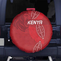 Kenya Rugby Spare Tire Cover Go Champions Simbas - Red Color