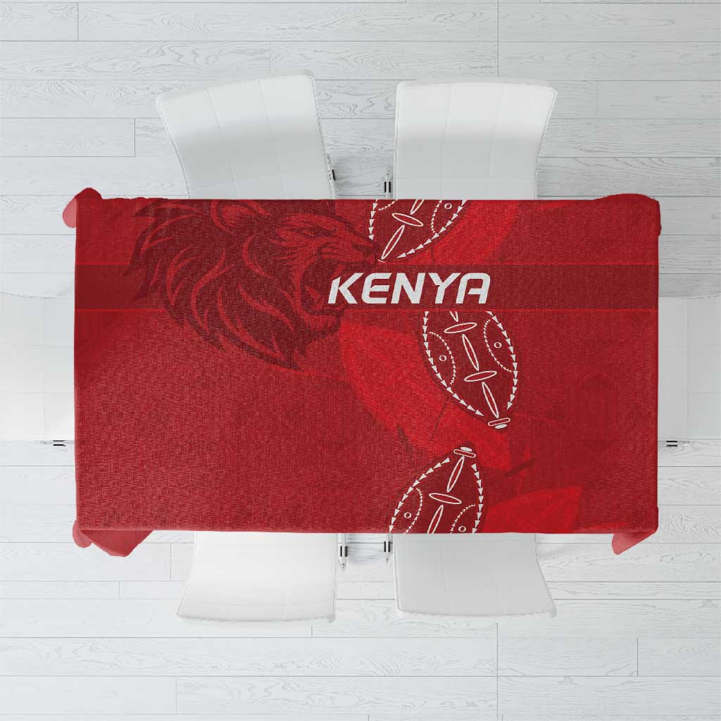 Kenya Rugby Tablecloth Go Champions Simbas - Red Color