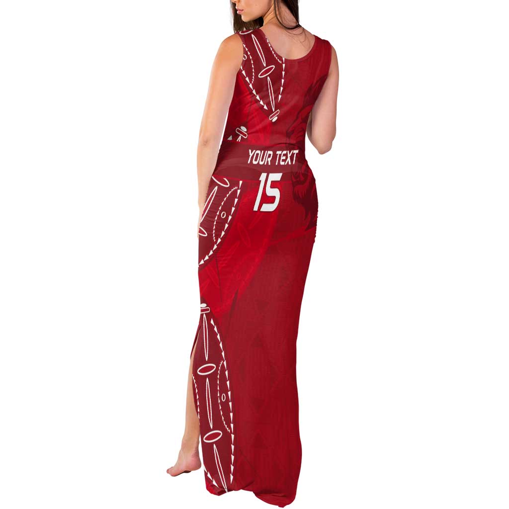Kenya Rugby Custom Tank Maxi Dress Go Champions Simbas - Red Color