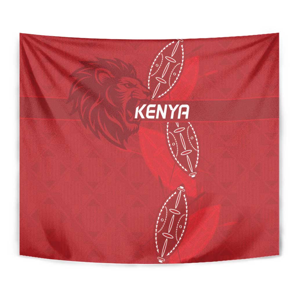 Kenya Rugby Tapestry Go Champions Simbas - Red Color