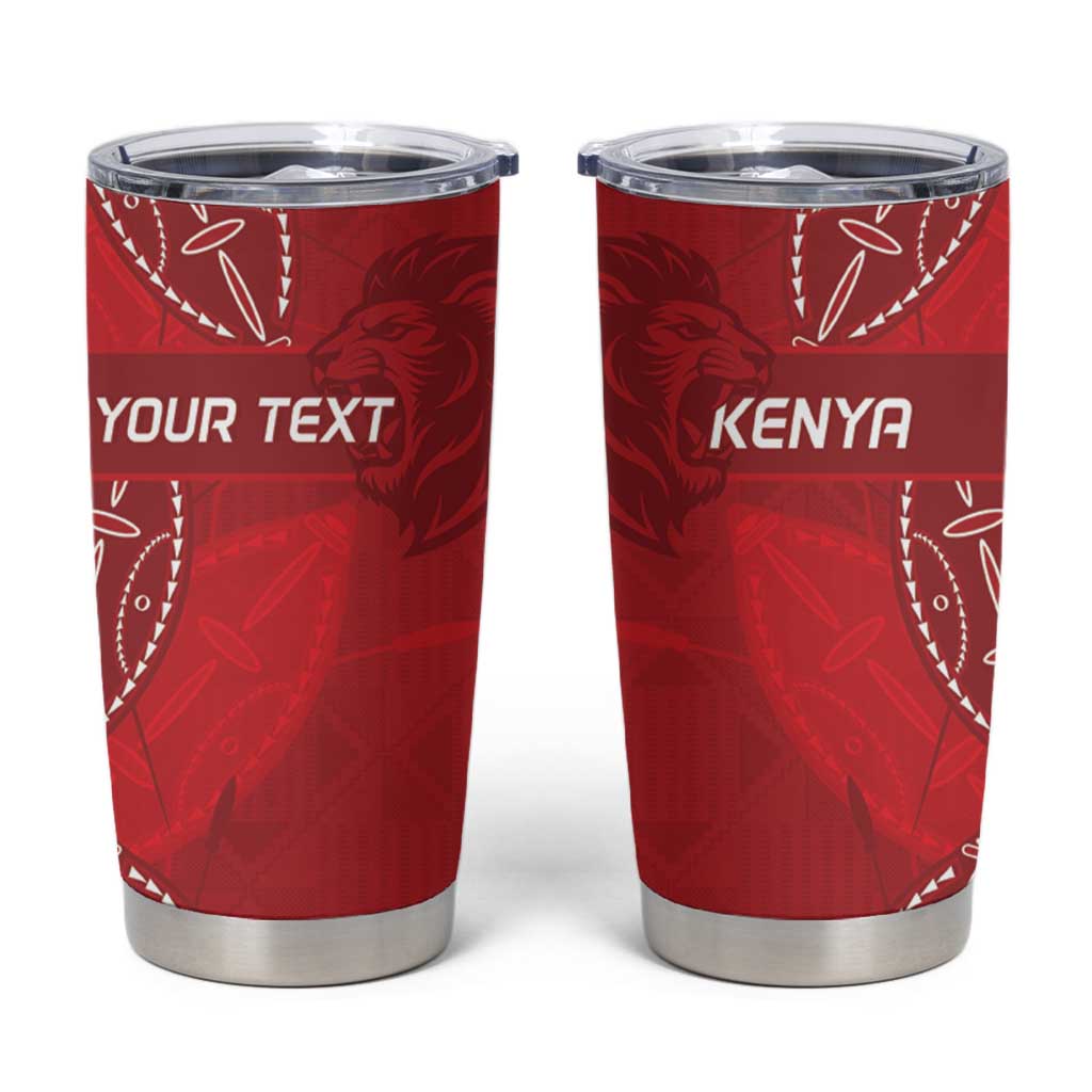 Kenya Rugby Custom Tumbler Cup Go Champions Simbas - Red Color