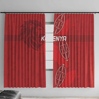 Kenya Rugby Window Curtain Go Champions Simbas - Red Color