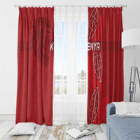 Kenya Rugby Window Curtain Go Champions Simbas - Red Color