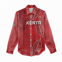Kenya Rugby Custom Women Casual Shirt Go Champions Simbas - Red Color