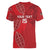 Kenya Rugby Custom Women V-Neck T-Shirt Go Champions Simbas - Red Color
