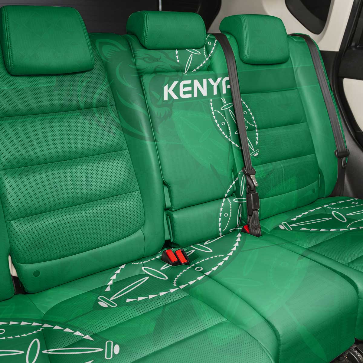 Kenya Rugby Back Car Seat Cover Go Champions Simbas - Green Color