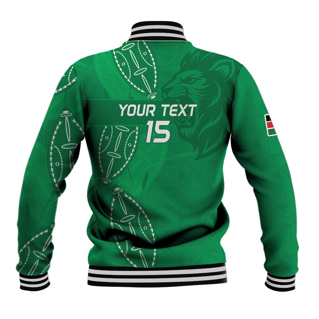 Kenya Rugby Custom Baseball Jacket Go Champions Simbas - Green Color