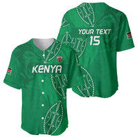 Kenya Rugby Custom Baseball Jersey Go Champions Simbas - Green Color