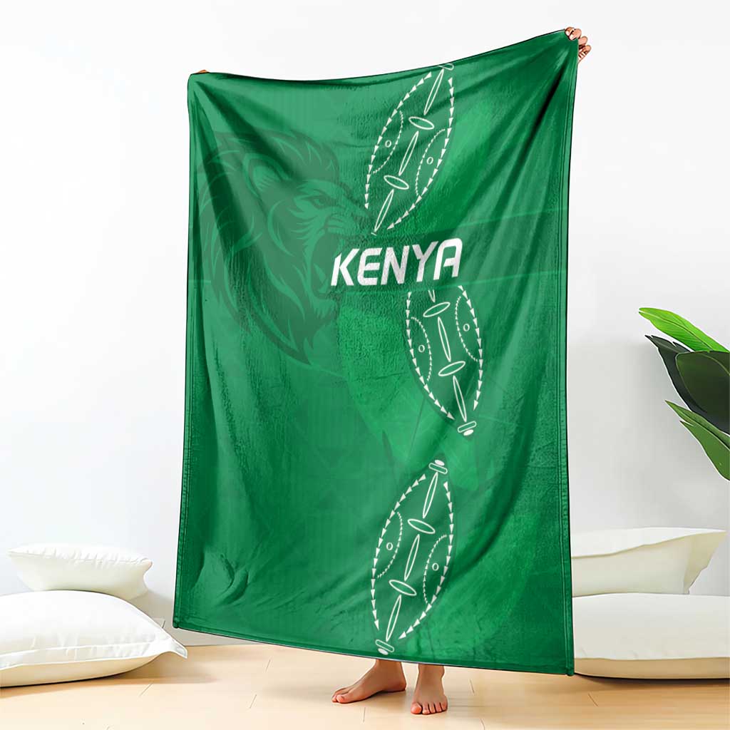 Kenya Rugby Blanket Go Champions Simbas - Green Color