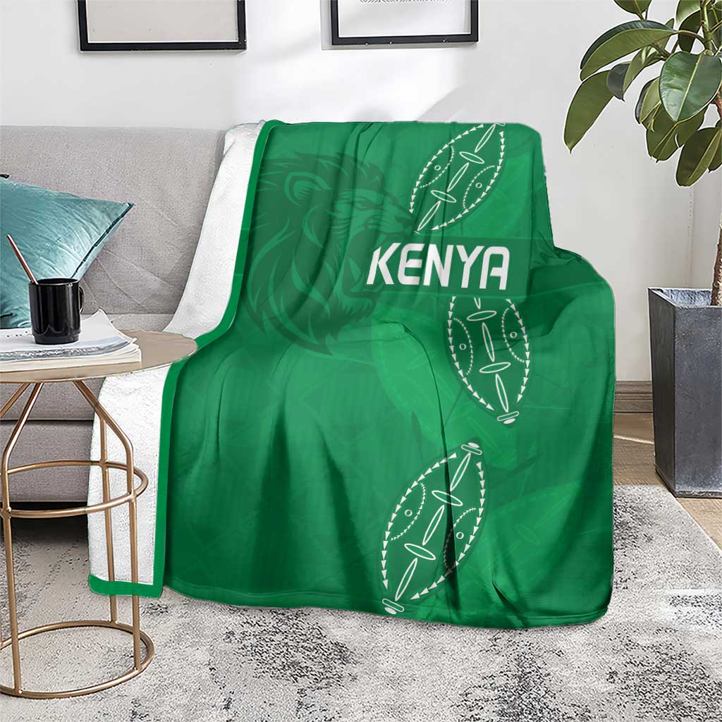 Kenya Rugby Blanket Go Champions Simbas - Green Color