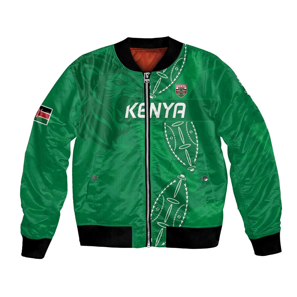 Kenya Rugby Custom Bomber Jacket Go Champions Simbas - Green Color