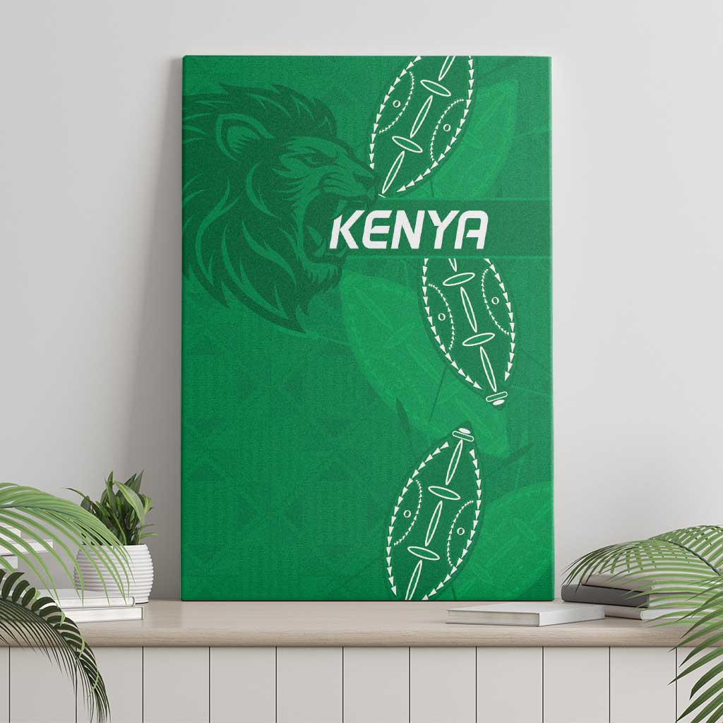 Kenya Rugby Canvas Wall Art Go Champions Simbas - Green Color