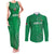 Kenya Rugby Custom Couples Matching Tank Maxi Dress and Long Sleeve Button Shirt Go Champions Simbas - Green Color