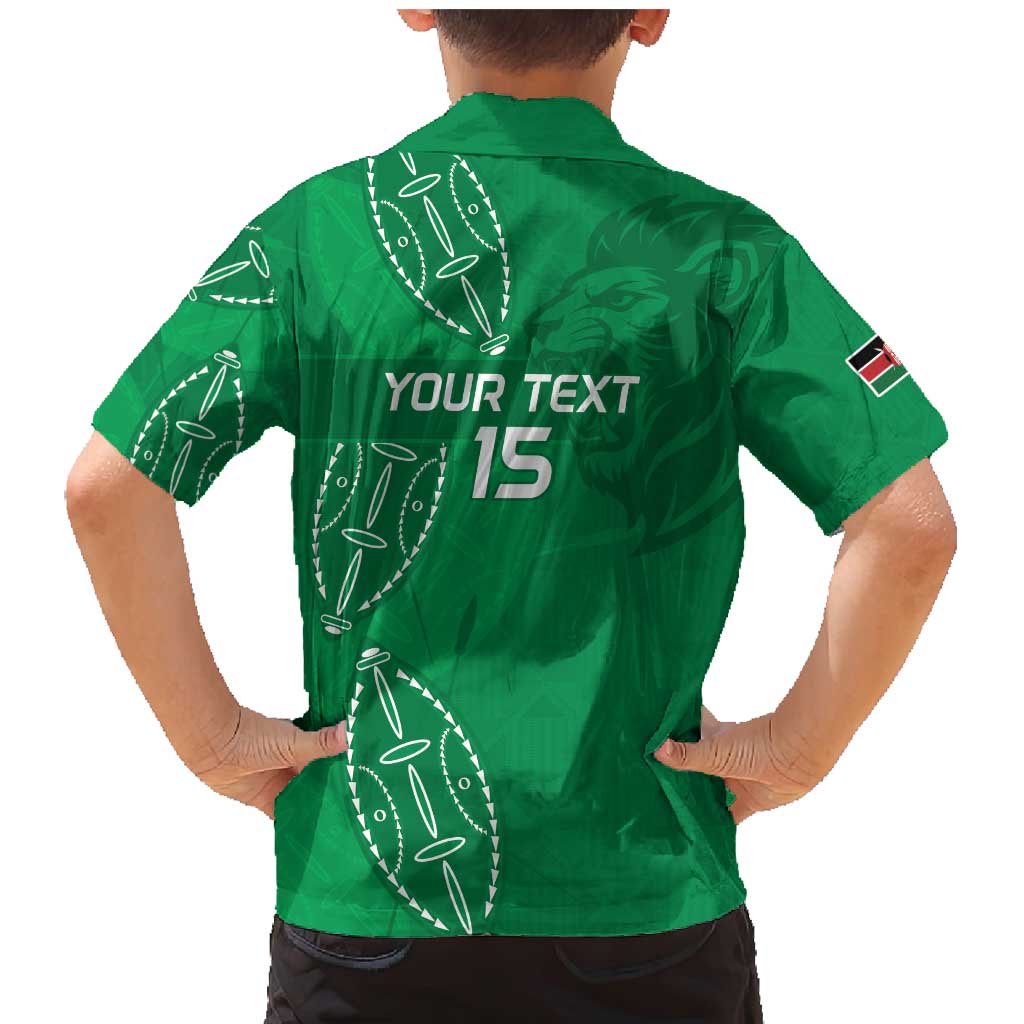 Kenya Rugby Custom Family Matching Mermaid Dress and Hawaiian Shirt Go Champions Simbas - Green Color