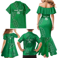 Kenya Rugby Custom Family Matching Mermaid Dress and Hawaiian Shirt Go Champions Simbas - Green Color