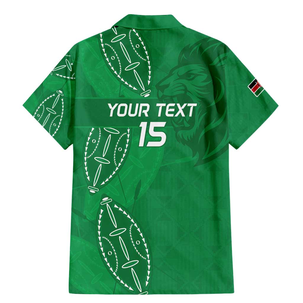 Kenya Rugby Custom Family Matching Mermaid Dress and Hawaiian Shirt Go Champions Simbas - Green Color