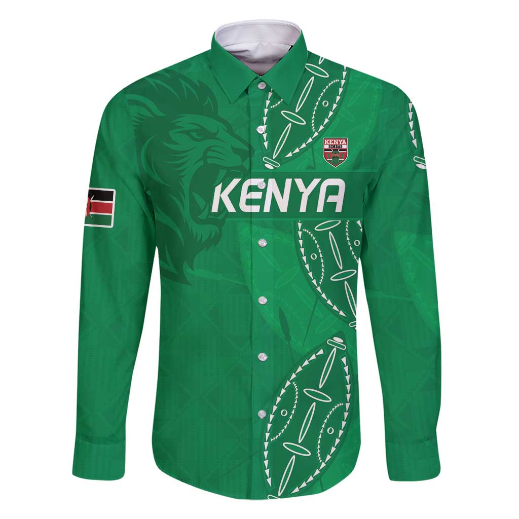 Kenya Rugby Custom Family Matching Mermaid Dress and Hawaiian Shirt Go Champions Simbas - Green Color