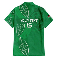 Kenya Rugby Custom Family Matching Off Shoulder Maxi Dress and Hawaiian Shirt Go Champions Simbas - Green Color