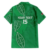 Kenya Rugby Custom Family Matching Short Sleeve Bodycon Dress and Hawaiian Shirt Go Champions Simbas - Green Color