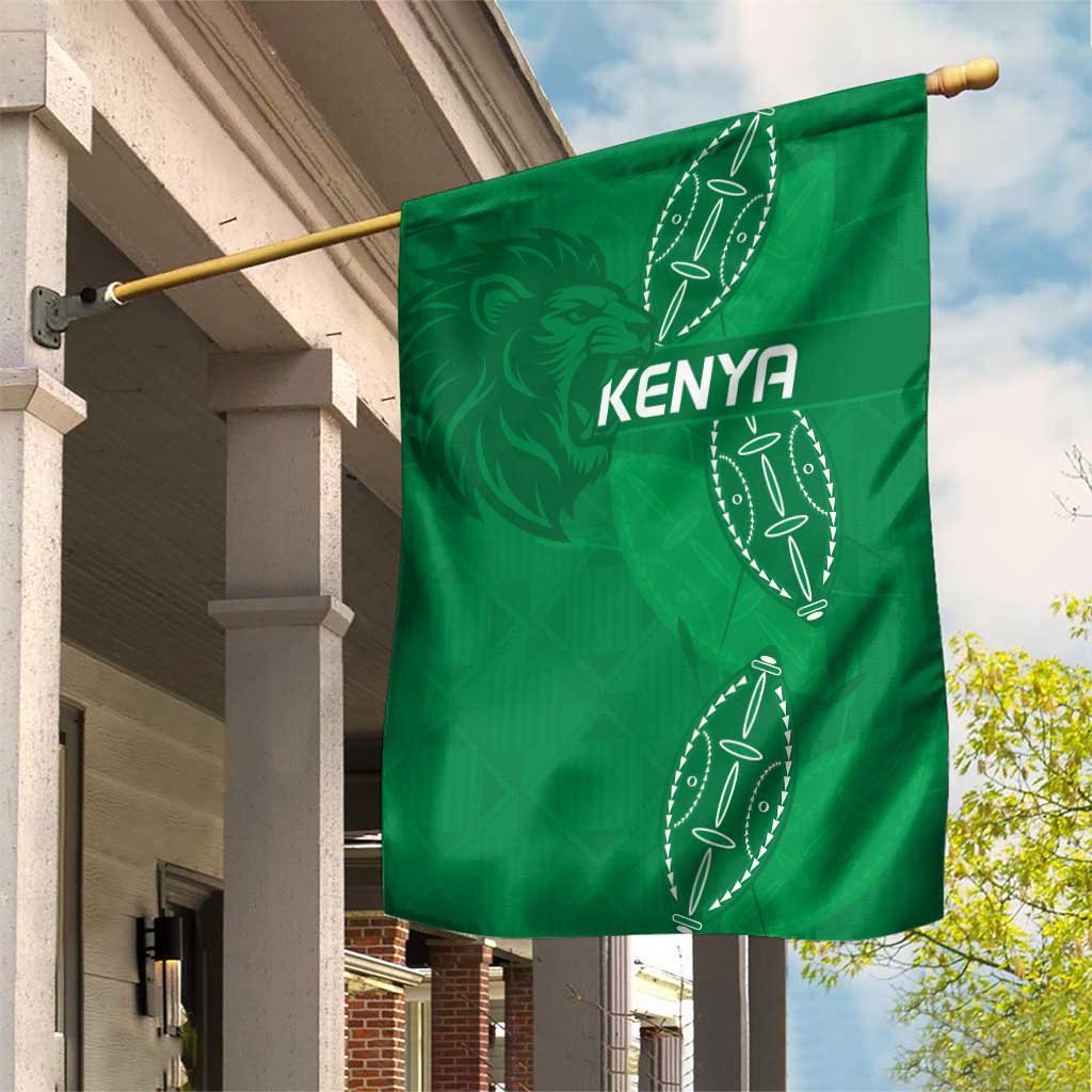 Kenya Rugby Garden Flag Go Champions Simbas - Green Color