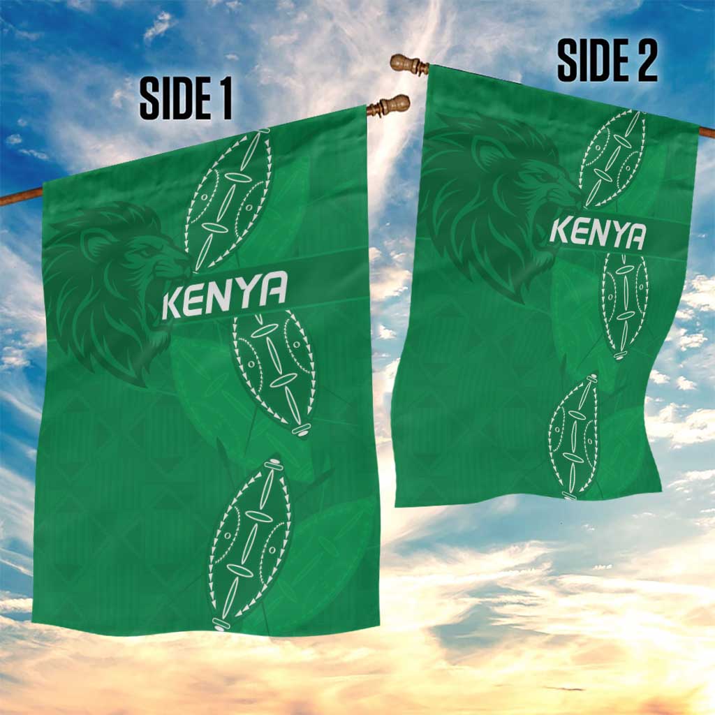 Kenya Rugby Garden Flag Go Champions Simbas - Green Color