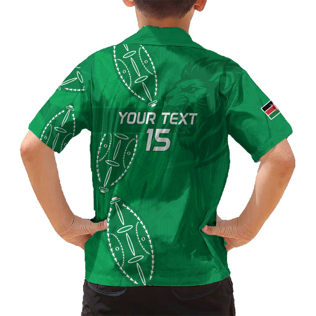 Kenya Rugby Custom Hawaiian Shirt Go Champions Simbas - Green Color