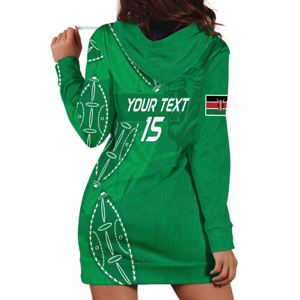 Kenya Rugby Custom Hoodie Dress Go Champions Simbas - Green Color